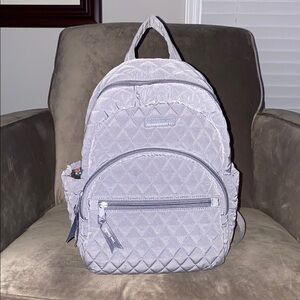 Vera Bradley Light Gray Quilted Backpack